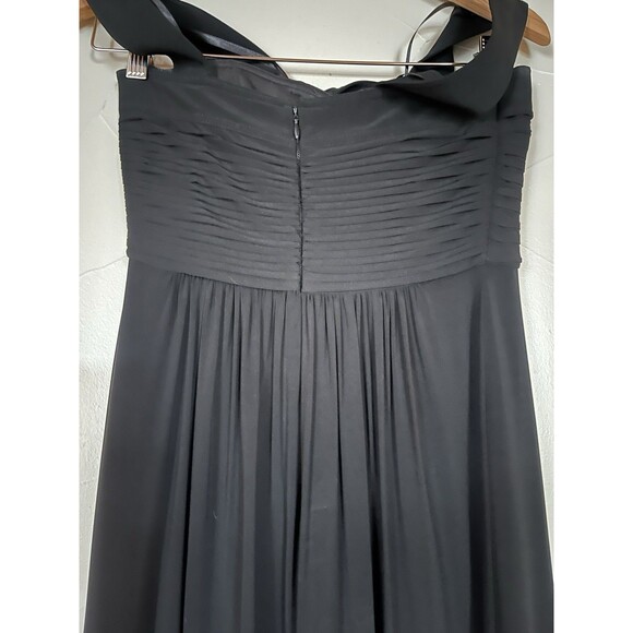 BCBG MAXAZRIA Black Maxi Dress Gown, Asymmetrical Straps Size XS‎ - Picture 6 of 16